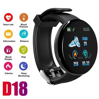 Đồng Hồ Thông Minh D18 Theo Dõi Sức Khỏe Kết Nối Bluetooth Apple iPhone Xiaomi