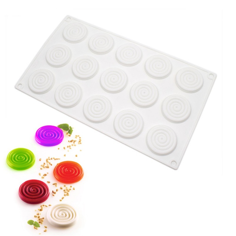 Khuôn Silicone Làm Bánh Mousse Hình Sóng Tròn DIY