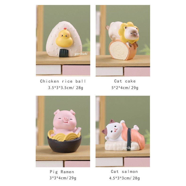 Blindbox The expression of lovely food - Mô hình trang trí góc học tập, làm việc đáng iuu