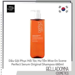 Dầu Gội Phục Hồi Tóc Hư Tổn Mise En Scene Perfect Serum Original Shampoo 680ml