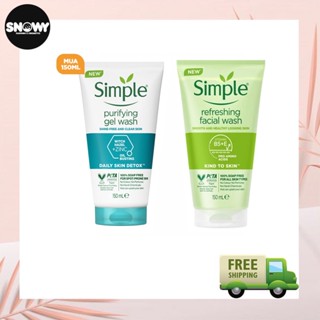 Sữa Rửa Mặt dạng gel Simple Kind To Skin Refreshing Facial Wash Gel