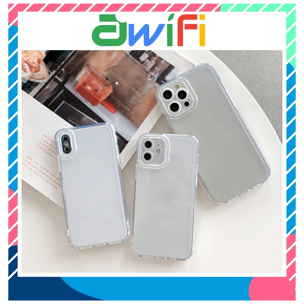 Ốp lưng iphone trong lỗ viền camera trong suốt 6/6plus/6splus/7/7plus/8/8plus/x/xs/11/12/pro/max/plus/promax-Awifi X5-20