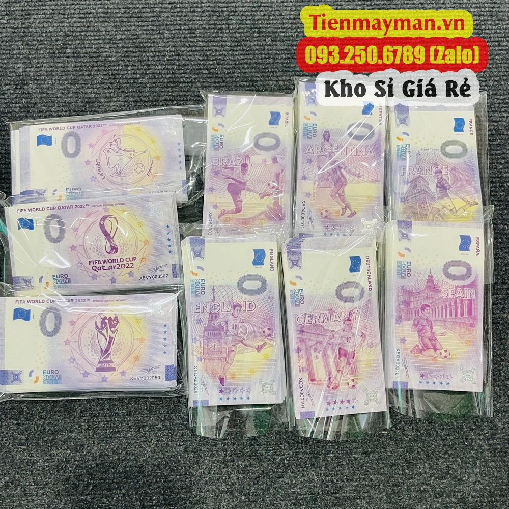 Tiền kỷ niệm Worlld Cup 2022 mệnh giá 0 Euro cực độc làm quà tặng chất VIP