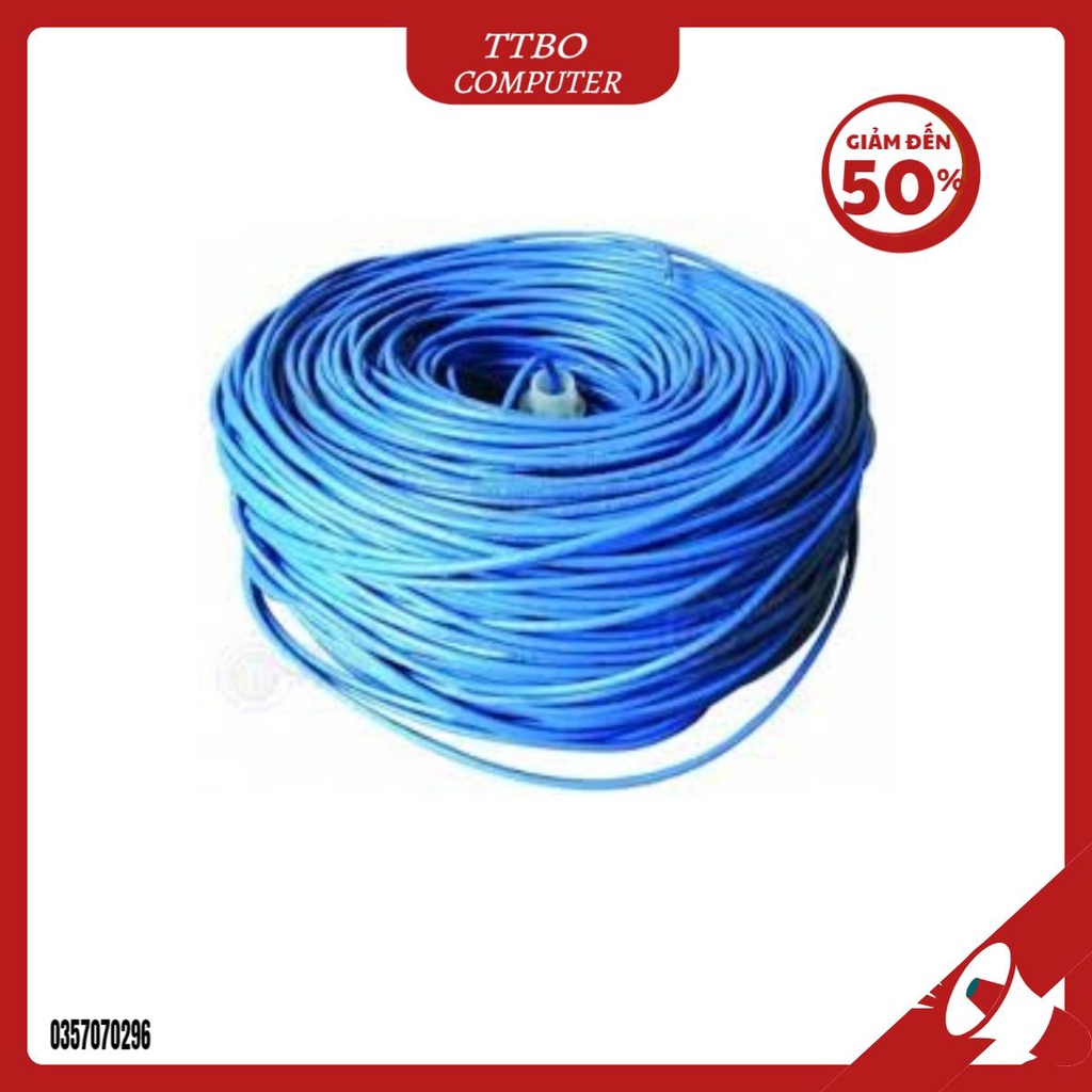 Dây cáp mạng cat 5,CAT 6 ARIGATO full 305m giao màu ngẫu nhiên - Hàng chính hãng TTBO COMPUTER