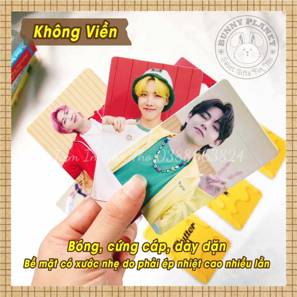 Card Bo Góc ÉP NHỰA in theo yêu cầu - Card BTS, Blackpink, Anime... Kích thước 54x86mm siêu cứng