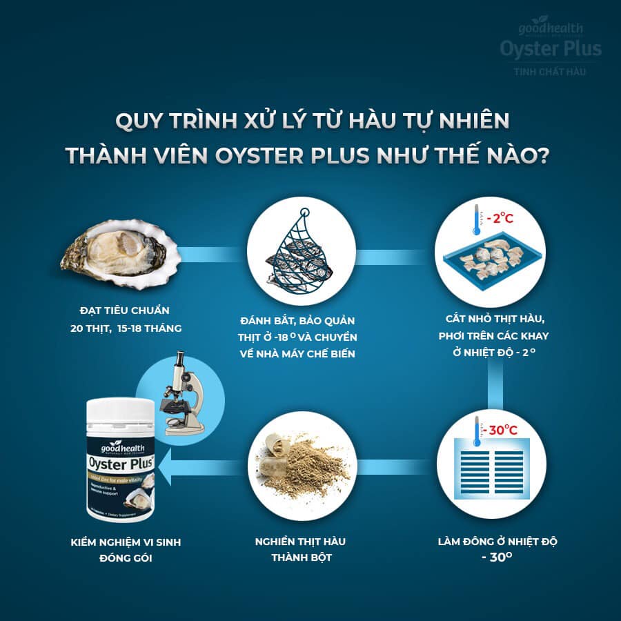 Viên uống Tinh chất hàu Goodhealth Oyster Plus 30v tăng cường sinh lý nam, hỗ trợ sinh sản