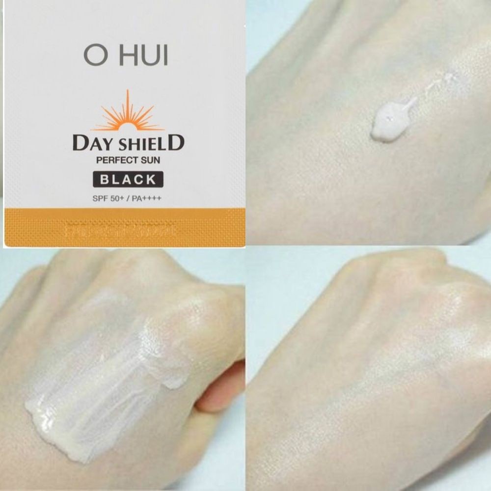 Gói Kem Chống Nắng che khuyết điểm làm trắng da thay thế kem lót OHUI Perfect Sun Pro Black SPF50PA++++ 1ml