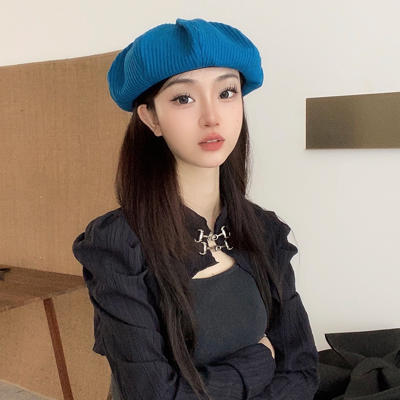 Mũ Beret Màu Trơn Phong Cách Nhật Bản Thời Trang Thu Đông Cho Nữ