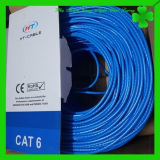 Dây mạng CAT 6 HT Cable hàng cao cấp BẤM SẴN 2 ĐẦU