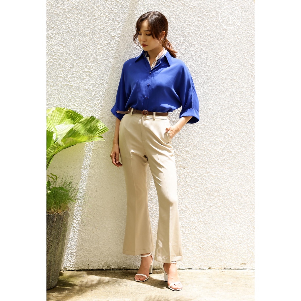 Julien Shirt - Áo sơ mi nữ cotton lụa mềm mại - Hàng thiết kế cao cấp của Anmier - Phong cách công sở, dạo phố