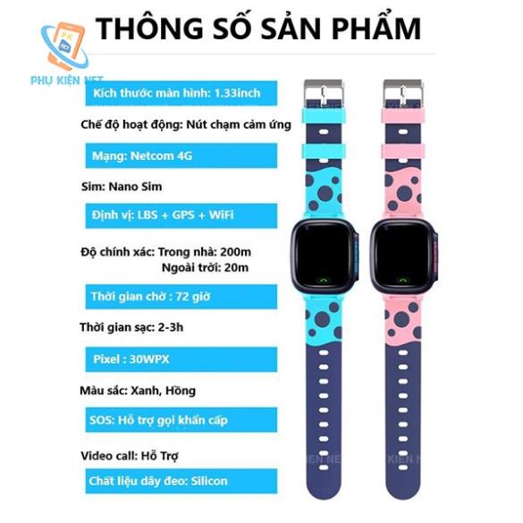 Đồng hồ thông minh trẻ em Y92 định vị cảm ứng chống nước nghe gọi 2 chiều có Tiếng Việt -WIFi
