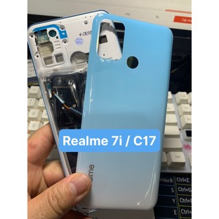 Bộ vỏ zin realme 7i / c17 gồm lưng , sườn , phím , kính camera