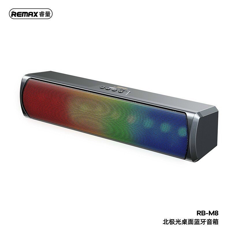 Loa Bluetooth Không Dây Soundbar RGB Remax RB-M8 - Âm Thanh Vòm 3D Phiên Bản Đặc Biệt Dùng Cho Máy Tính ,Có Đèn LED.