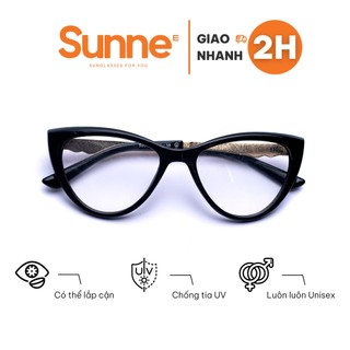 Gọng kính cận nhựa dẻo thời trang 4U, mắt mèo cute chống bụi hoặc lắp cận, màu nâu – 905