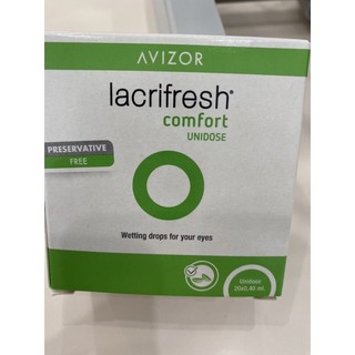 Nước mắt nhân tạo không chất bảo quản dạng tép Avizor Lacrifresh comfort