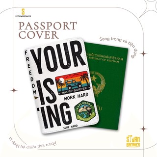 Bao Da Hộ Chiếu - Ví Đựng Passport Du Lịch ( in tên cá nhân ) Travel is Life - PP054 STORMBREAKER