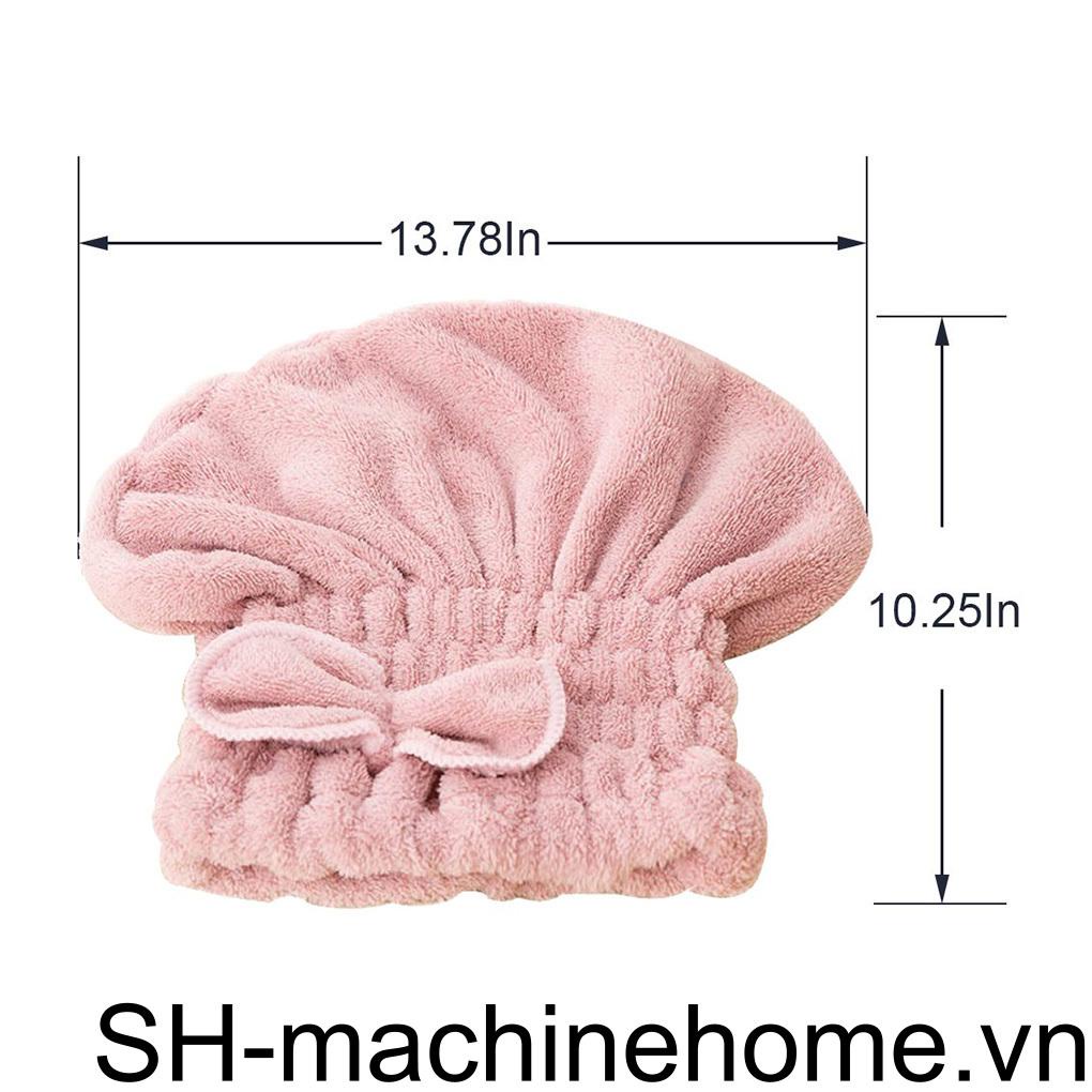 Khăn Quấn Tóc Khi Tắm Nhanh Khô Bằng Sợi Micro Kiểu Thắt Nơ