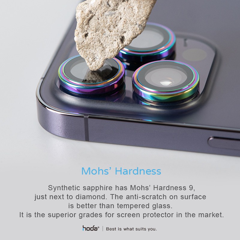 Khung bảo vệ Lens camera HODA Sapphire cho Smart iPhone 14 Pro / 14 Pro Max chính hãng , bảo vệ camera toàn diện