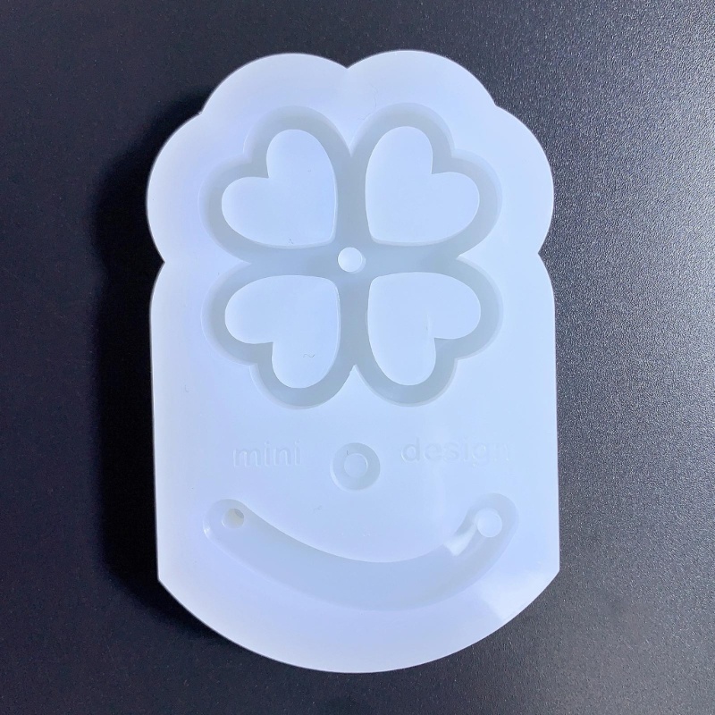 Khuôn Silicone Hình Cỏ Ba Lá Làm Khung Ảnh / Móc Khóa DIY