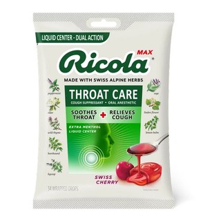 Kẹo ngậm Ricola MAX Throat Care Cherry siêu the - hàng Mỹ