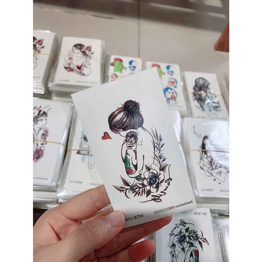 Hình xăm dán mẹ con ý nghĩa