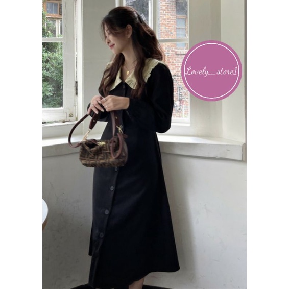 Váy đầm dài tay thu đông dài siêu sang