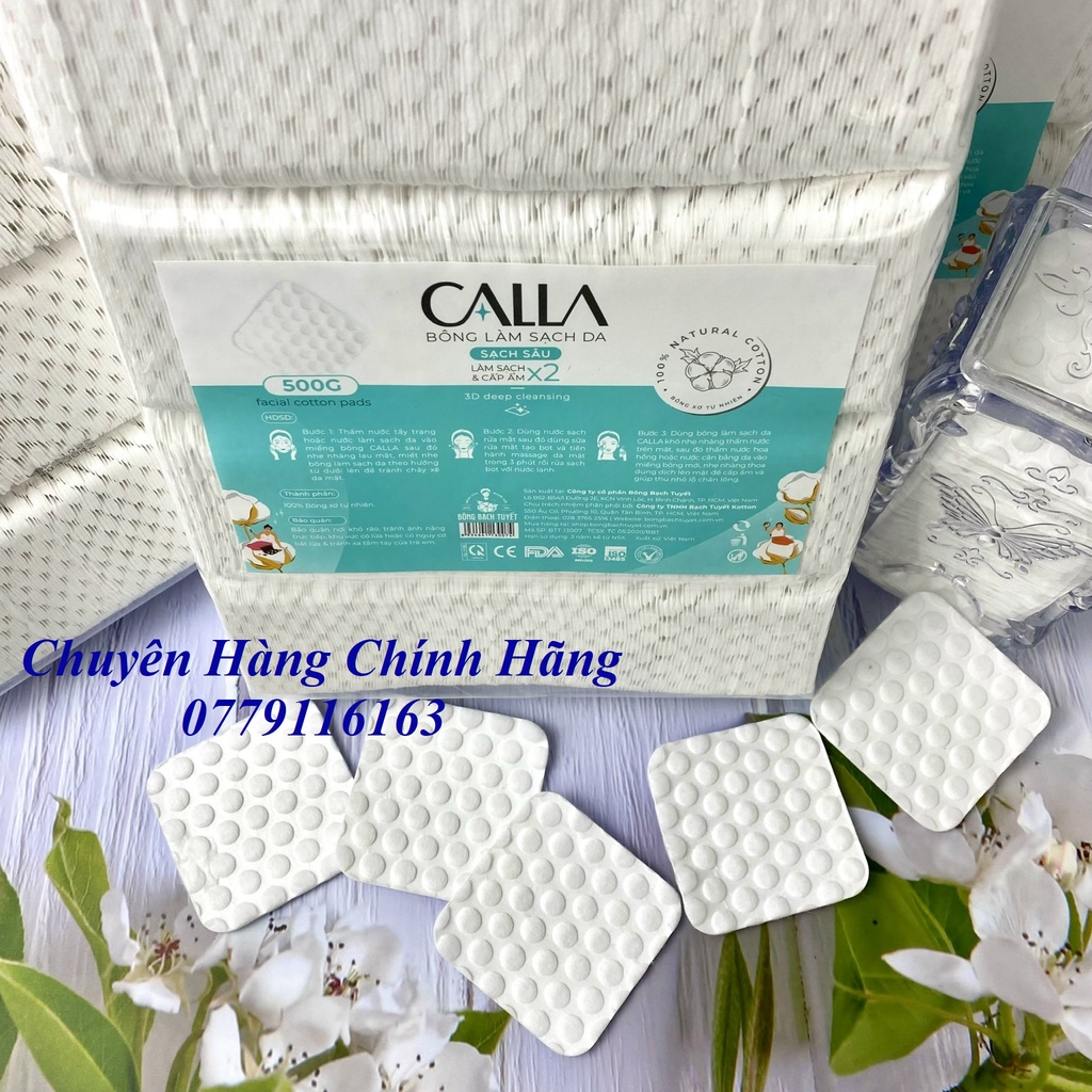 Bông Tẩy Trang Bạch Tuyết Hạt Massage Merilynn Gói 500g