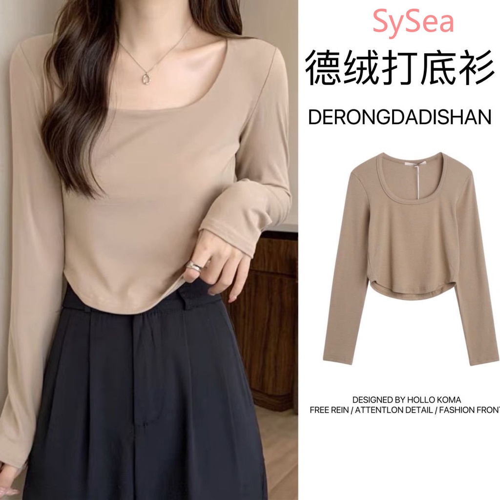 Áo Kiểu Tay Dài Dáng Ôm Thời Trang Mùa Thu Cho Nữ