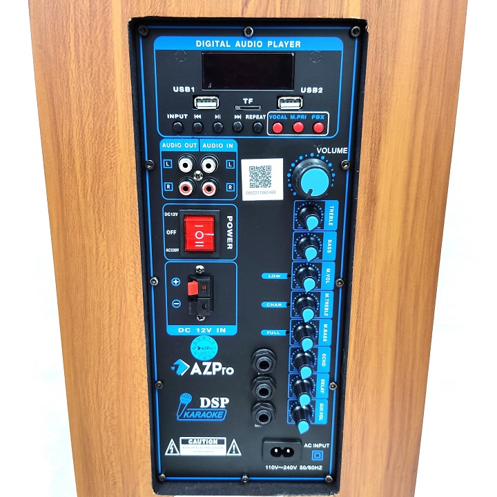 Loa kéo Bluetooth chính hãng AZPRO AZ-12, Bass 30 thùng gỗ cao cấp,âm thanh hay,Tặng 2 mic không dây hát nhẹ,chong hu