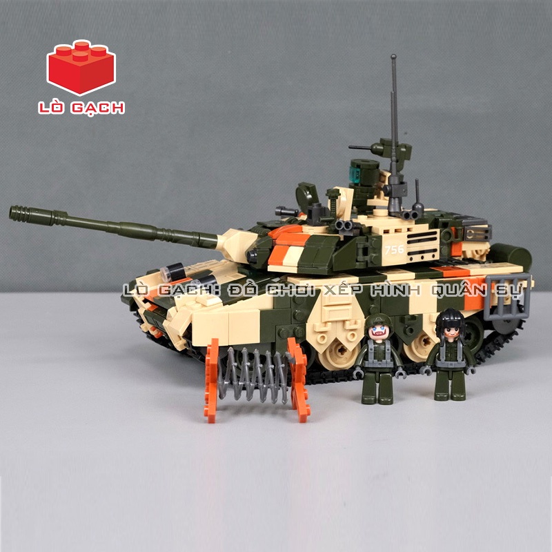Bộ xếp hình xe tăng T90MS quân đội Nga 758 chi tiết