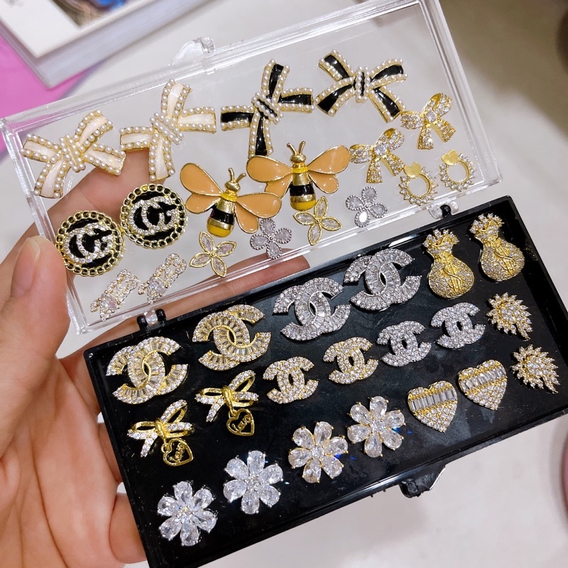 Charm nail cao cấp mẫu mới túi tiền đón tết , charm đá siêu sáng không bay màu mẫu mã sắc sảo