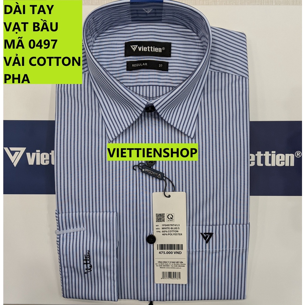 (0497 SL) ÁO SƠ MI VIỆT TIẾN DÀI TAY KẺ SỌC