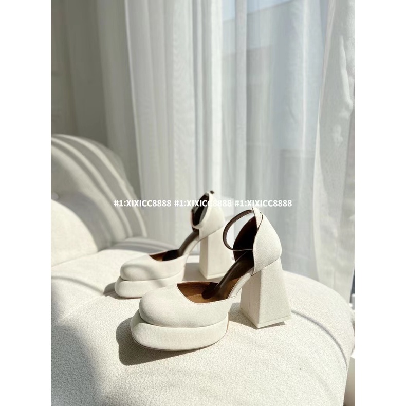 Giày Mary Gót Cao Dày Quai Thẳng Phong Cách Mới 2022 Cho Nữ