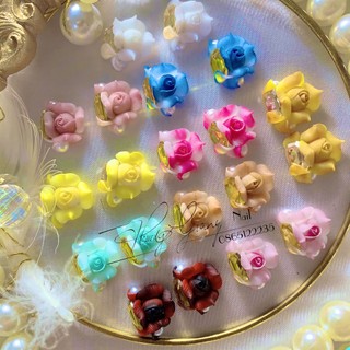 Hoa bột nail - hoa đính móng ( hoa hồng đá)