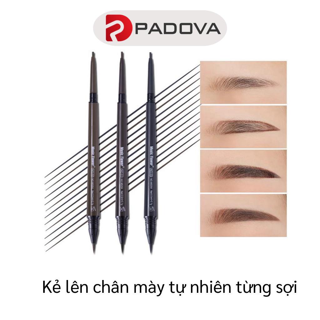 Bút Chì Kẻ Lông Mày 2 Đầu Trang Điểm Chân Mày, Chống Thấm Nước, Lâu Trôi PADOVA 5562