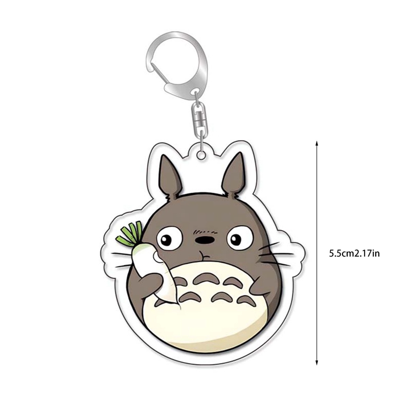 Móc Khóa Kim Loại Acrylic Trong Suốt Hình Totoro 12 Phong Cách
