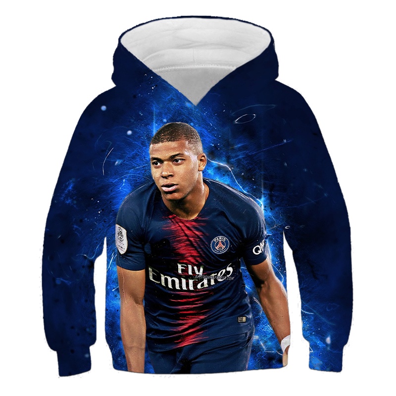 Áo hoodie In Hình Ngôi Sao Bóng Đá World Cup 10-13 3D Thời Trang Cho Học Sinh