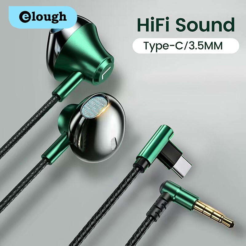 Tai Nghe Nhét Tai Có Dây Âm Thanh HiFi Loại C / 3.5mm Kèm Mic 90 Độ Cho Điện Thoại Thông Minh