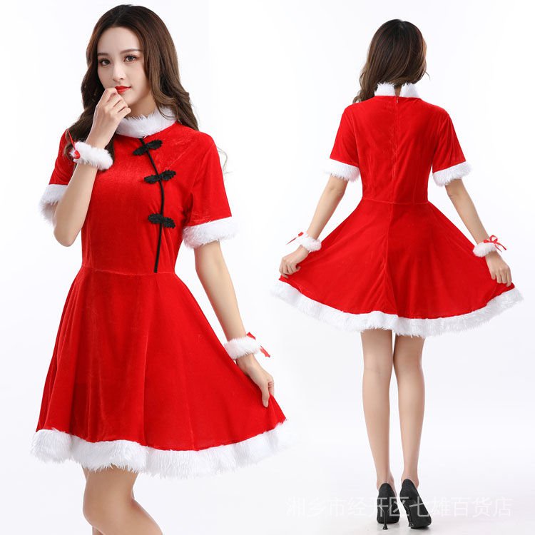 Bộ Đồ Hóa Trang Ông Già Noel BO6U Đáng Yêu Cho Nữ Dịp Giáng Sinh