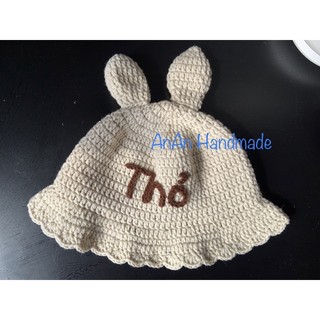 Mũ len thêu tên cho bé [HANDMADE]- Mẫu 2