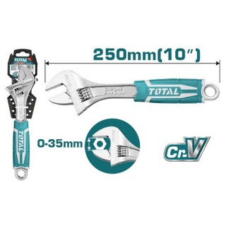 Mỏ lết total 10 inch bọc nhựa cao cấp model: tht101106