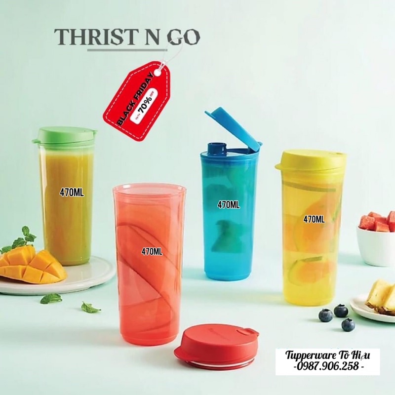 LY NƯỚC THIRST N GO 470ML -Tupperware Chính Hãng