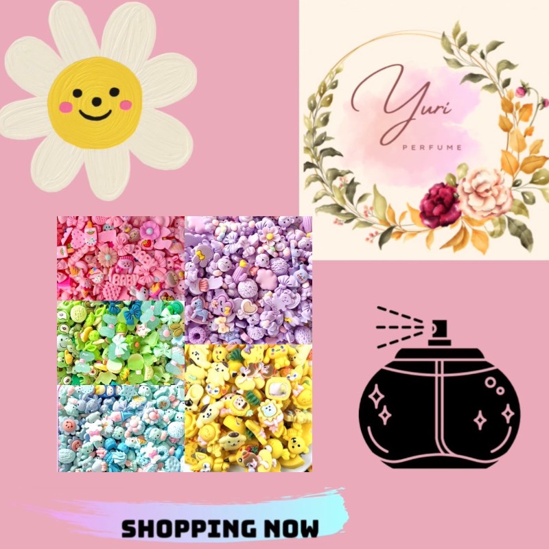 Set 100 charm/center làm slime, phụ kiện, dán ốp (có cả những mẫu ko có trong ảnh)♥