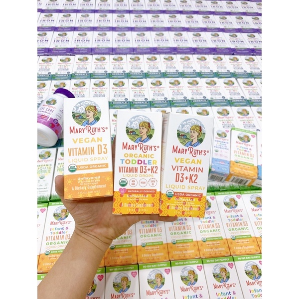 Vitamin D3 Mary ruth's organic liquid Infant&Toodler ddrops cho bé 6m-3y 15ml