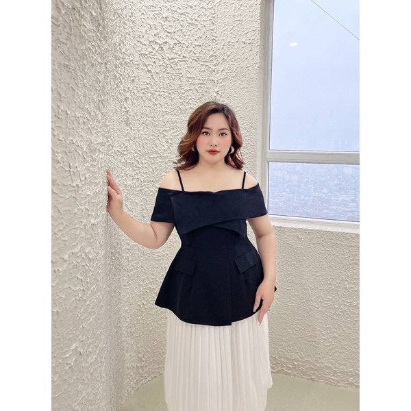 Áo kiểu trễ vai peplum sang trọng cho nữ có sẵn L,Xl,XXL | BigBuy360 - bigbuy360.vn