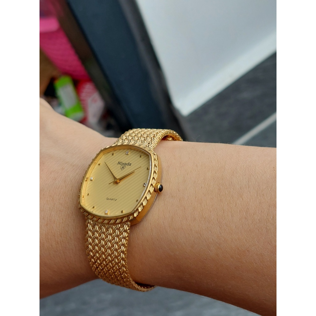 Đồng hồ Thuỵ Sĩ nữ Nivada chạy pin hàng si Nhật