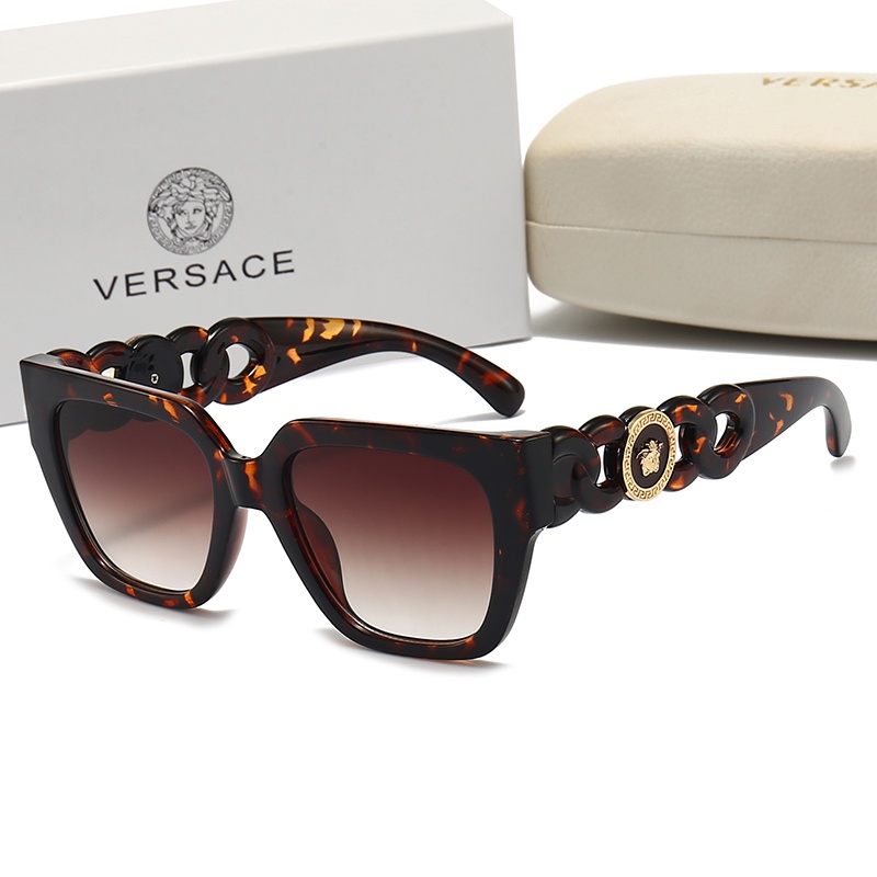 Kính Mát Một Mảnh Tròng Vuông Hiệu Versace Cổ Điển Sang Trọng Thời Trang Cho Nữ