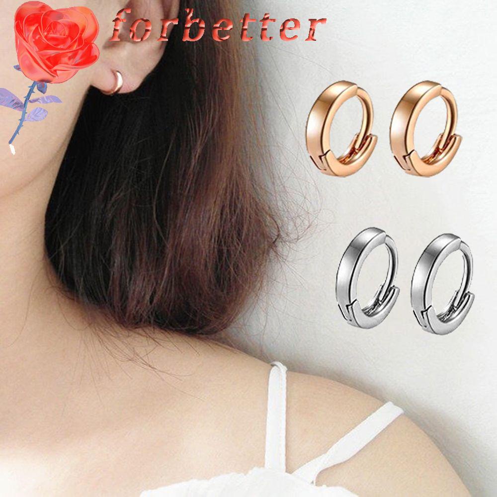 Bông Tai Mini Hình Tròn Phong Cách Hip Hop