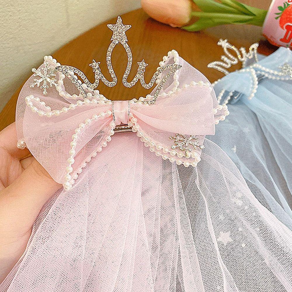 Kẹp Tóc Lưới Hình Vương Miện Ngôi Sao Tinh Tế Đáng Yêu Cho Bé Gái