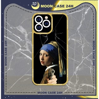 Ốp lưng iphone cạnh vuông Moon Case Thiếu Nữ bắn súng 7/7plus/8/8plus/x/xs/11/12/13/14pro/max/plus/promax